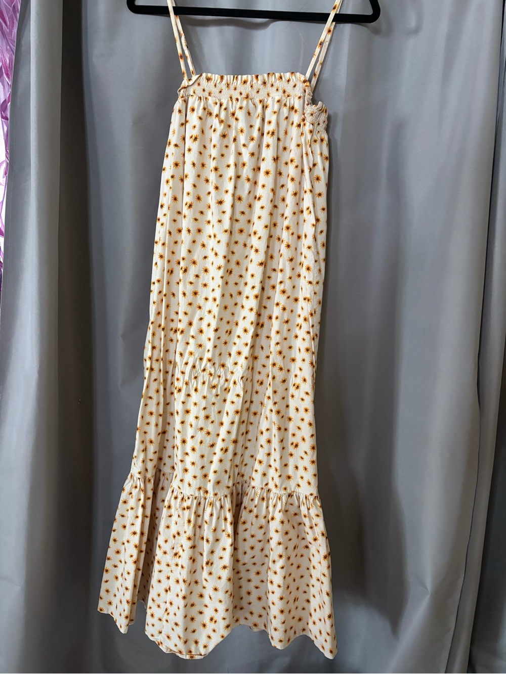 WeWoreWhat Cream Maxi Skirt with Orange Floral Print